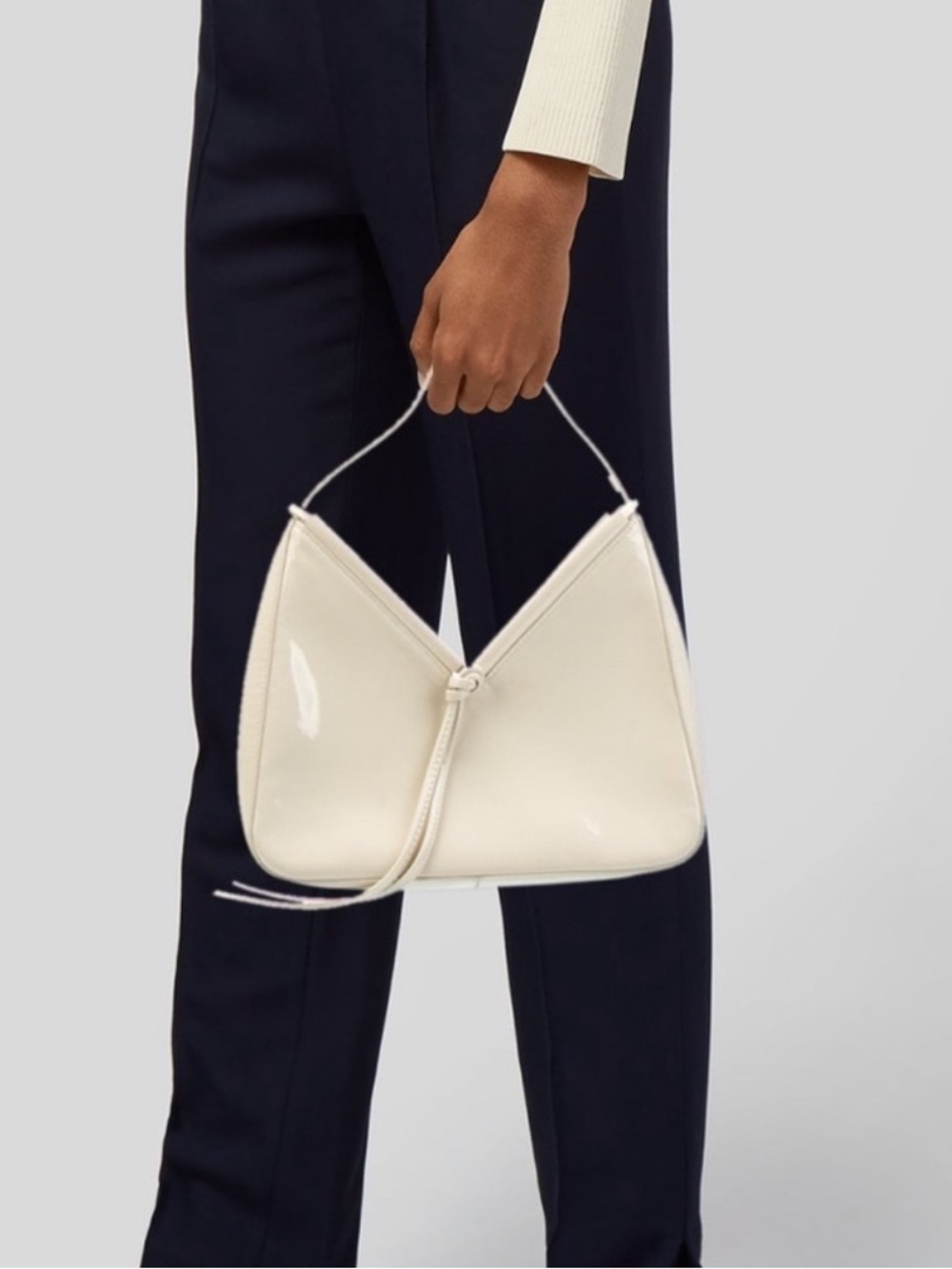 Reformation Chiara Patent Leather Top Handle Bag